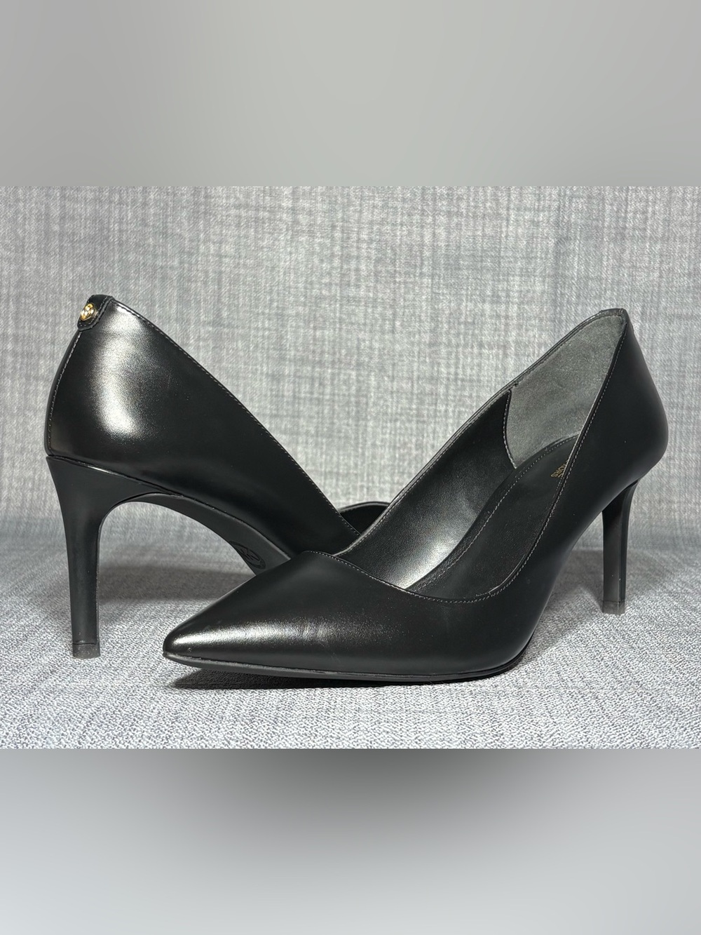 Michael Kors Alina Flex Pointed Toe Pumps Black Leather Size 9M - Picture 2 of 7